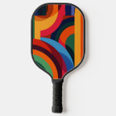 Formen in lebhaften Farben Pickleball Schläger (Rückseite)