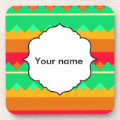 Formen in Retrofarben Getränkeuntersetzer (Vorderseite)