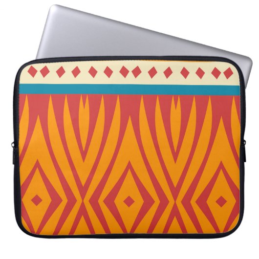 Formen in Retrofarben Laptopschutzhülle (Vorderseite)