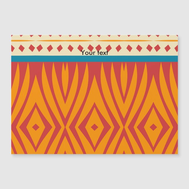 Formen in Retrofarben Magnetkarte (Vorderseite)