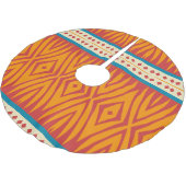 Formen in Retrofarben Polyester Weihnachtsbaumdecke (Schrägansicht)