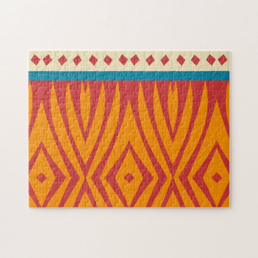 Formen in Retrofarben Puzzle (Horizontal)