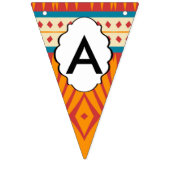 Formen in Retrofarben Wimpelkette (Dritte Fahne)