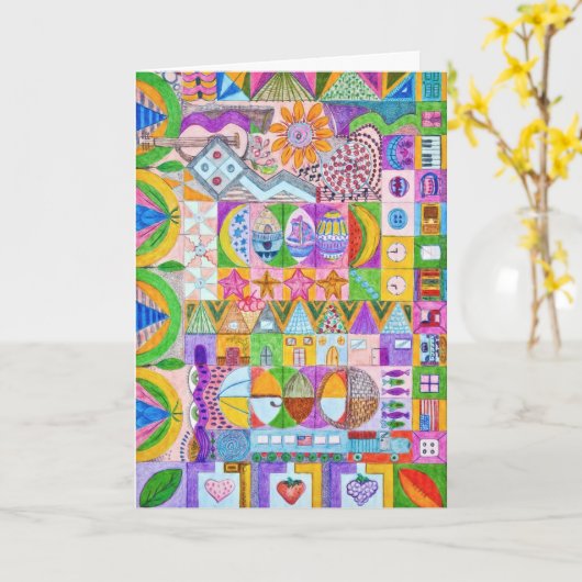 Formen Karte (Gelbe Blume)