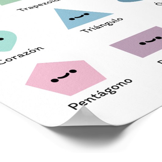 Formen lernen (auf Spanisch) Poster (Ecke)