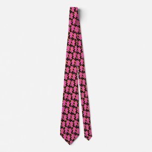 Formen - Magenta und Gelb auf Schwarz Krawatte