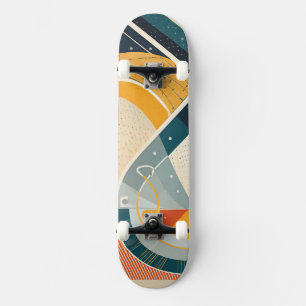 Formen mit Farbpunkten und Streifen Skateboard