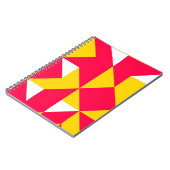 Formen mit roter und gelber Geometrie Notizblock (Linke Seite)