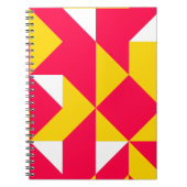 Formen mit roter und gelber Geometrie Notizblock (Vorderseite)