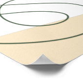 Formen Script 3 Tabelle Kleine Hochzeitsstiftkarte Poster (Ecke)