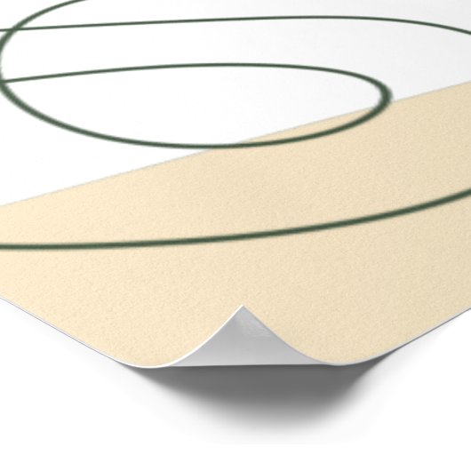 Formen Script 3 Tabelle Kleine Hochzeitsstiftkarte Poster (Ecke)