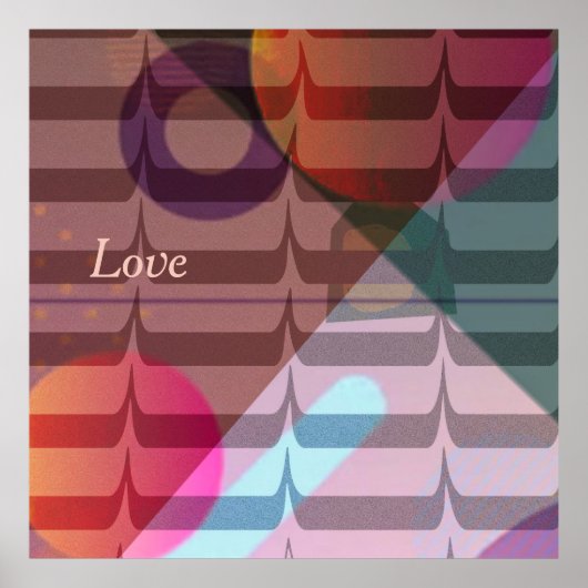 Formen, subtile Farben, mehrfarbiges Muster Poster (Vorne)