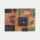 Formen und Blätter abstrakter geometrischer Kreise Fleecedecke (Vorderseite (Horizontal))