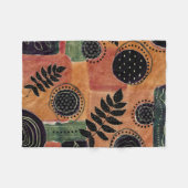 Formen und Blätter abstrakter geometrischer Kreise Fleecedecke (Vorderseite (Horizontal))