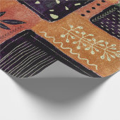 Formen und Blätter abstrakter geometrischer Kreise Geschenkpapier (Ecke)