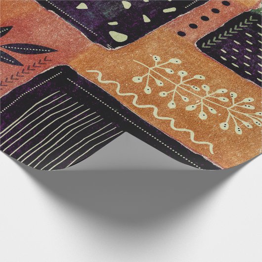 Formen und Blätter abstrakter geometrischer Kreise Geschenkpapier (Ecke)