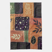 Formen und Blätter abstrakter geometrischer Kreise Geschirrtuch (Vertikal)