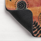 Formen und Blätter abstrakter geometrischer Kreise Mousepad (Ecke)