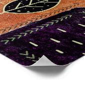 Formen und Blätter abstrakter geometrischer Kreise Poster (Ecke)