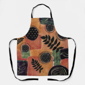 Formen und Blätter abstrakter geometrischer Kreise Schürze (Vorderseite)