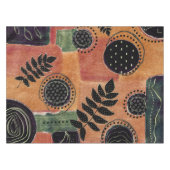 Formen und Blätter abstrakter geometrischer Kreise Tischdecke (Vorderseite (Horizontal))