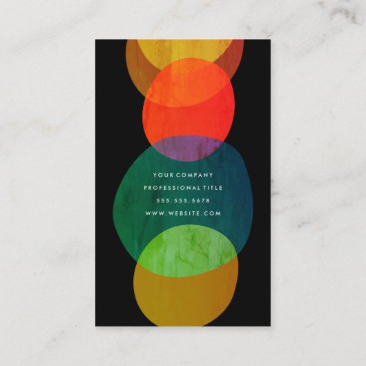 Formen und Farbe Visitenkarte (Rückseite)