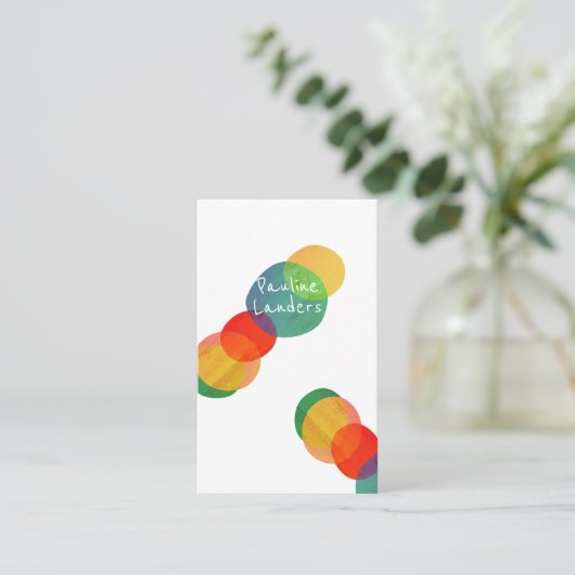 Formen und Farbe Visitenkarte (Stehend Vorderseite)