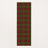 Formen von "roten Linien schwimmen" auf grünem Hin Yogamatte (Rückseite)