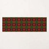 Formen von "roten Linien schwimmen" auf grünem Hin Yogamatte (Vorderseite (Horizontal))