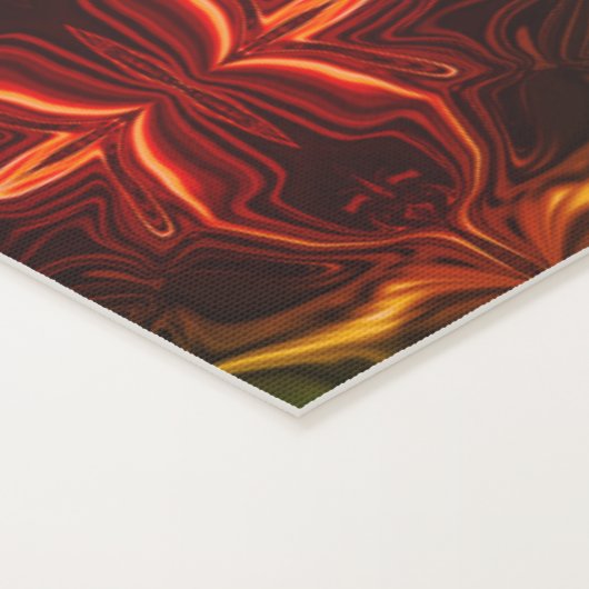 Formen von "roten Linien schwimmen" auf grünem Hin Yogamatte (Detail)