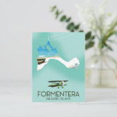 Formentera Balearen Insel Karte Reiseplakat (Stehend Vorderseite)