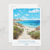 Formentera Spanien Reise Postkarte (Vorne/Hinten)