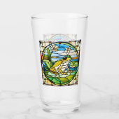 Formgebung aus verklebtem Glas auf Glas (Rückseite)