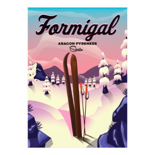Formigal Aragon Spanien Skiposter. Fotodruck