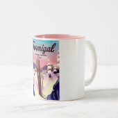 Formigal Aragon Spanien Skiposter. Zweifarbige Tasse (VorderseiteRechts)