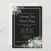 Förmliche Blumenhochzeit Einladung (Vorderseite)
