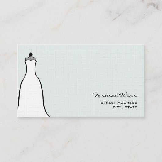 Förmliche Boutique - Ein Line Wedding Dress Visitenkarte (Vorderseite)