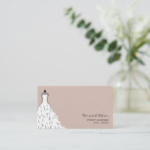Förmliche Boutique - Feathery Wedding Dress Visitenkarte (Stehend Vorderseite)