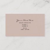 Förmliche Boutique - Feathery Wedding Dress Visitenkarte (Rückseite)