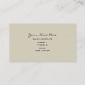 Förmliche Boutique - Hochzeitskleid Visitenkarte (Rückseite)