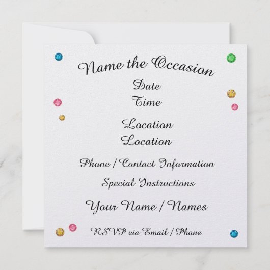 Förmliche Einladung (Rückseite)