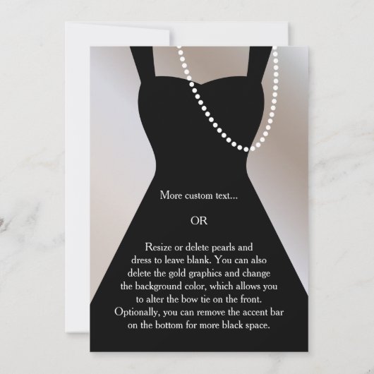 Förmliche Einladungen| Moderner Tuxedo Dress Champ Einladung (Rückseite)