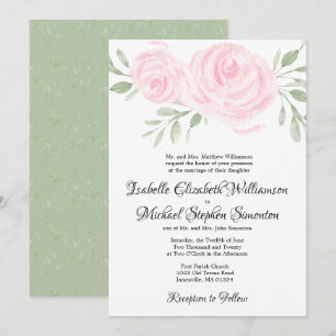 Förmliche Einladungen zu Hochzeiten in Rosa