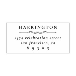 Förmliche Familienname-Rücksendeadresse Gummistempel