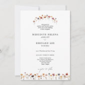 Förmliche farbige Blumenzwiebeldetails und Einladung (Vorderseite)