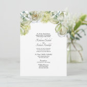 Förmliche Hochzeit Einladung Weiße Blüte (Stehend Vorderseite)