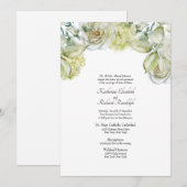 Förmliche Hochzeit Einladung Weiße Blüte (Vorne/Hinten)