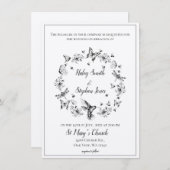 Förmliche Hochzeitsfeier Einladung (Vorne/Hinten)