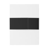 Förmliche Initialen Schwarz-Weiß-Hochzeit Einladungsbanderole (Rückseitenbeispiel)