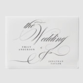 Förmliche Kalligrafie-Schwarze Krawatte-Hochzeit Pergament Einladungen (Vorderseite)